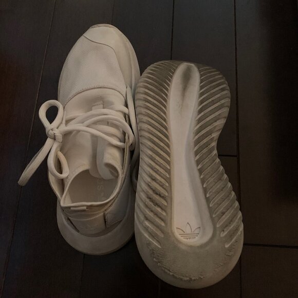 Adidas All White Human Race Sneakers men US size 6 - Picture 3 of 3